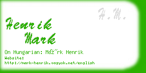 henrik mark business card
